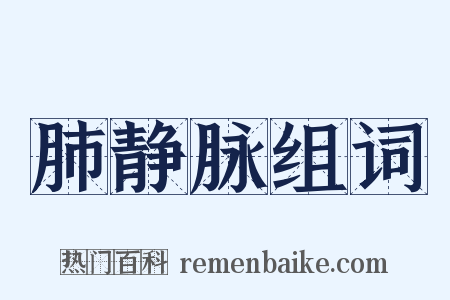 肺静脉组词是什么意思的图片